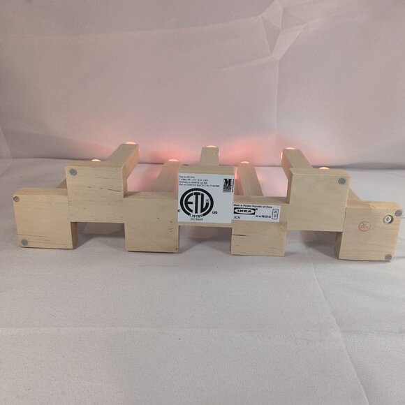 IKEA Strala 7 Arm Candelabra Wood Pine Beige 900.505.66 Lamp Mark Slojd Vintage - Picture 3 of 16